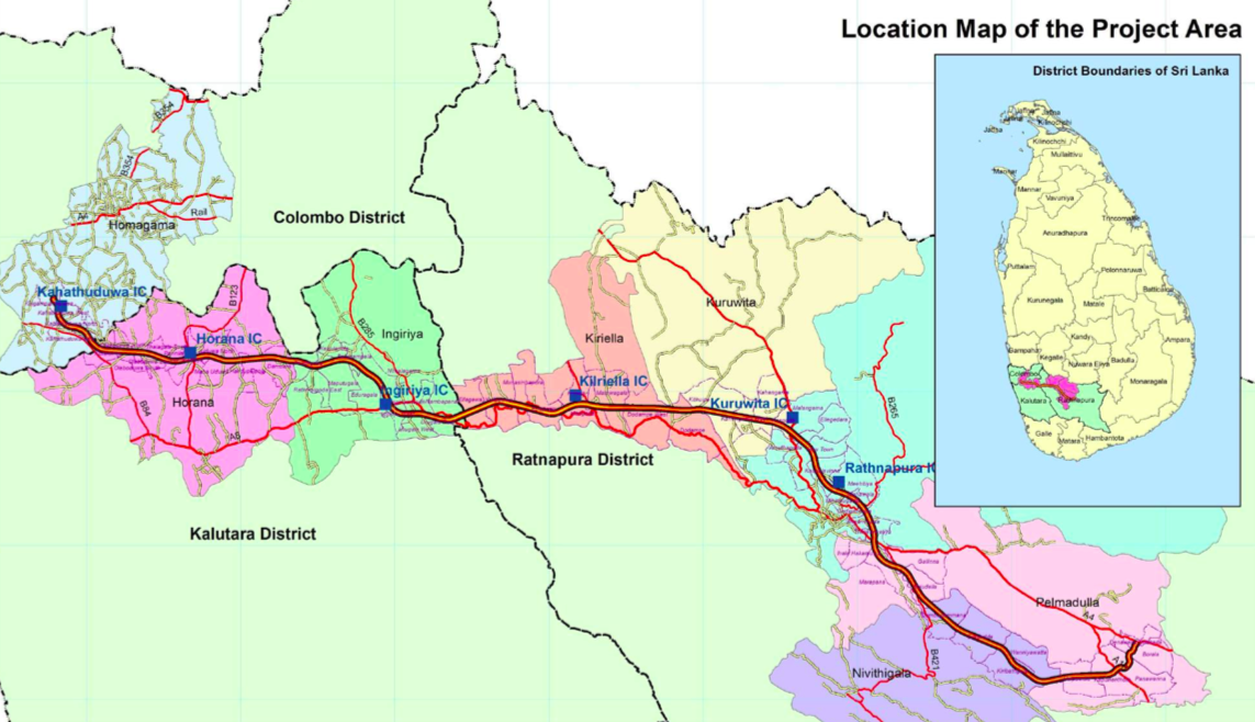 ruwanpura expressway route map